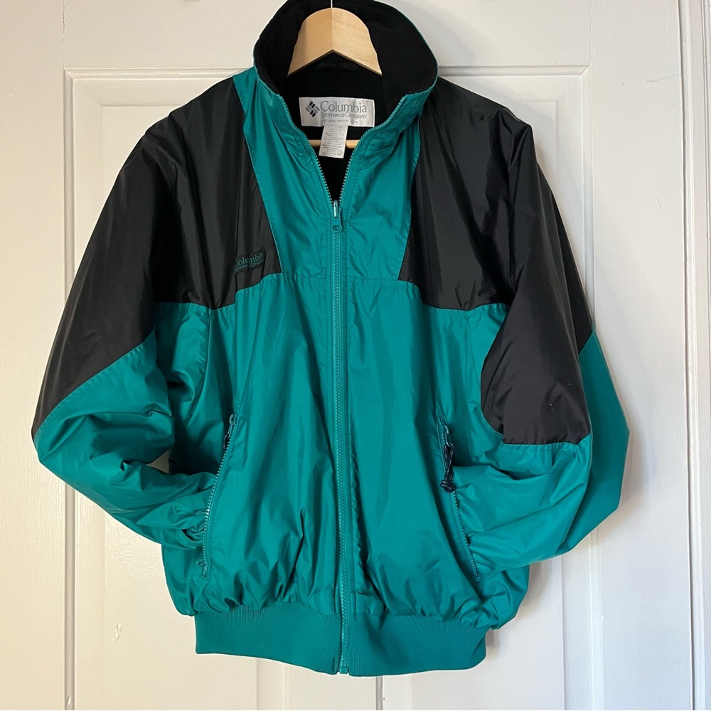 Vintage Columbia Teal and Black Jacket | medium